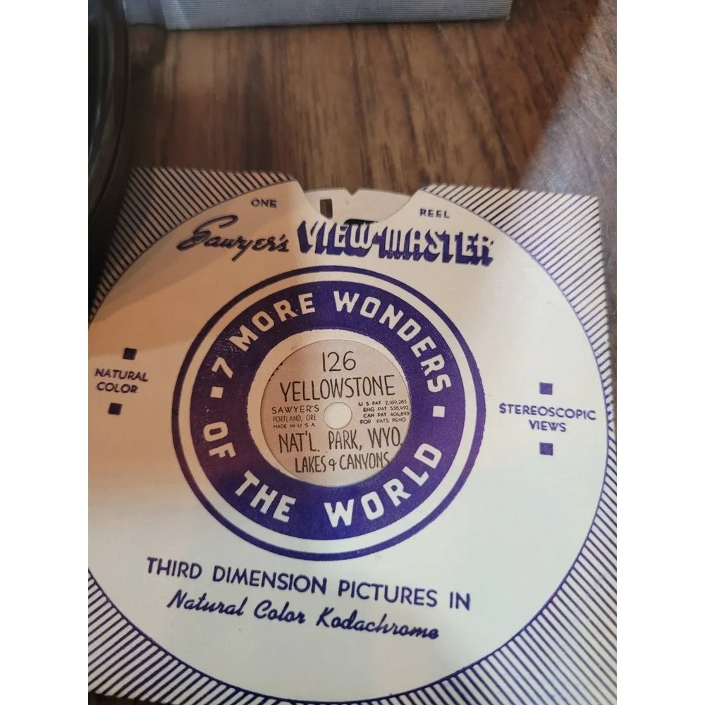 Vintage RARE Sawyer's Black View-Master w/ Box w/4 disk, Instructions